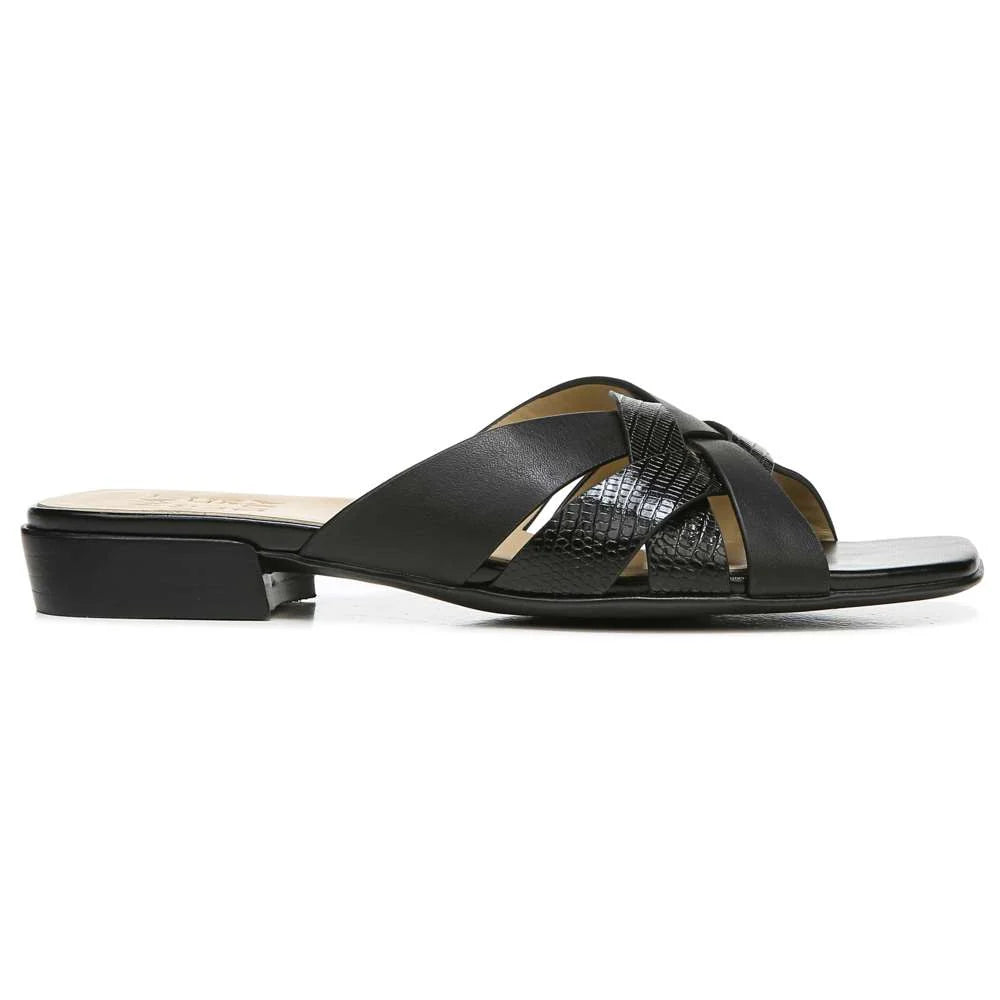 Naturalizer Ashford Slide - Black Lizard/Leather