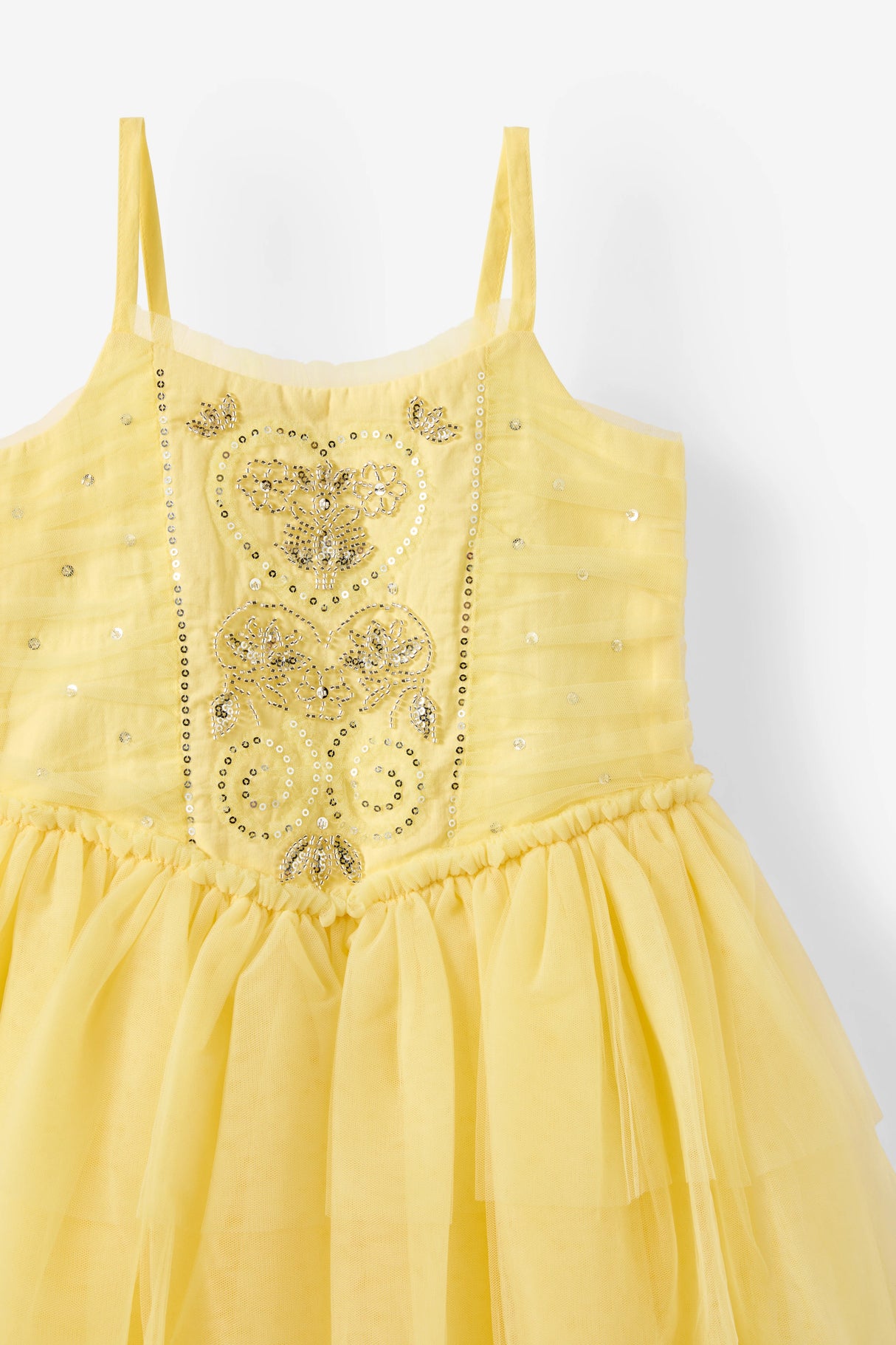 Cotton On Kids Girls Isabella Dress Up Dress - Baby Yellow/Heart Sparkle