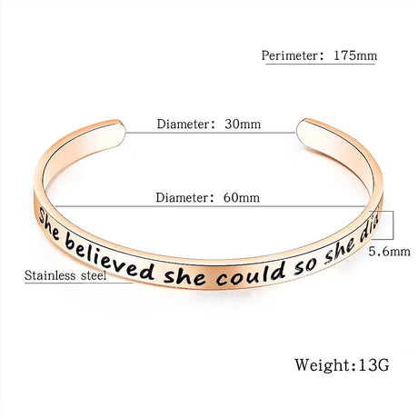 Boxed Double Inspiring Heart Love Charm Rose Gold Cuff and Toggle Bangle Set