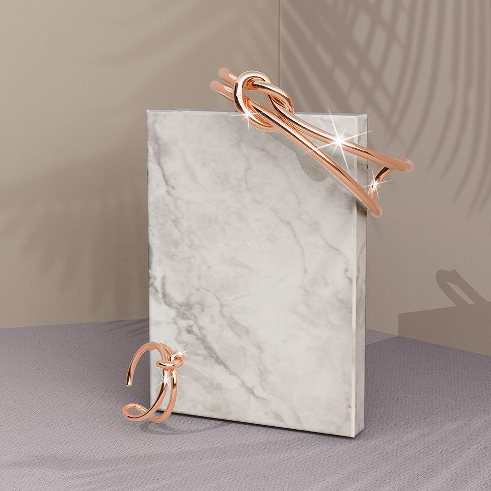 Bullion Gold Forever Knot Rose Gold Ring