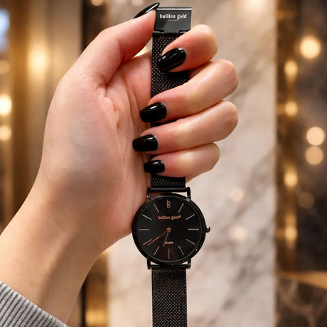 Bullion Gold Bullion Gold Timeless Dream Watch - Black and Rose Gold