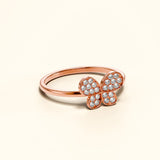 Bullion Gold Butterfly CZ Ring
