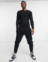 Asos Design Cotton Jumper In Black