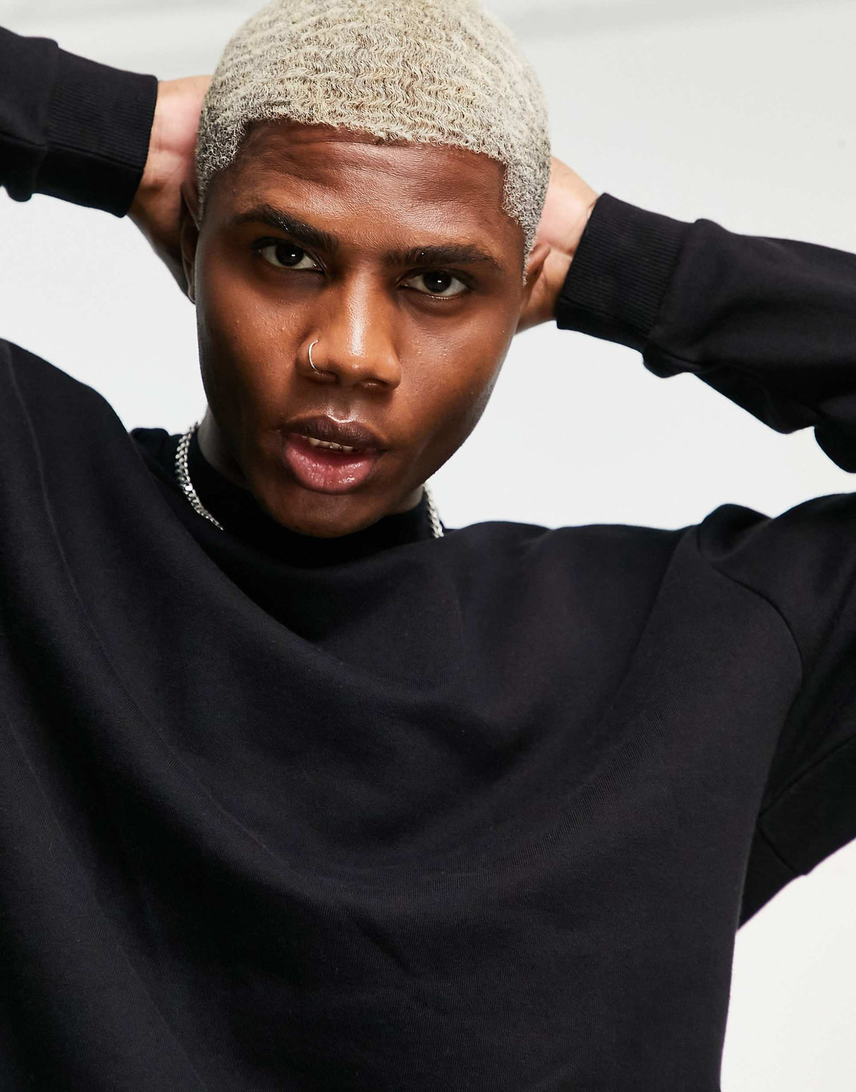 Asos Design Oversized Sweatshirt In Black
