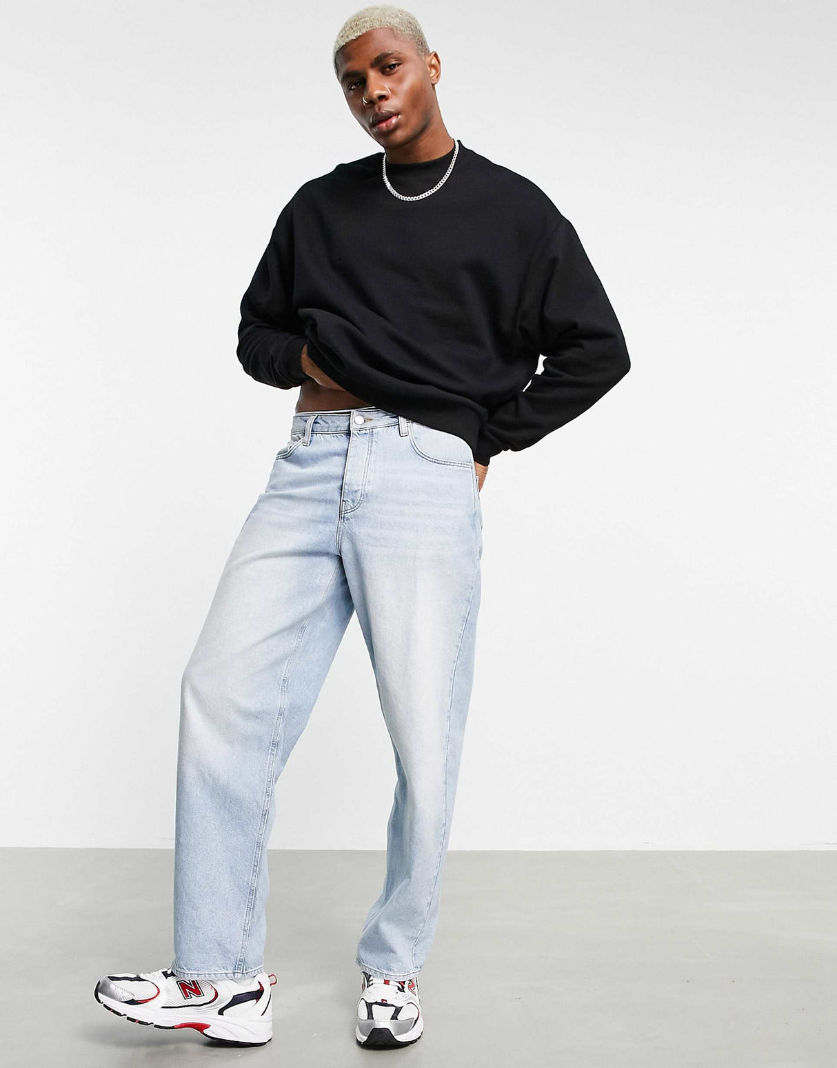 Asos Design Oversized Sweatshirt In Black