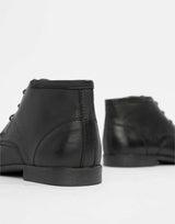 Asos Design Chukka Boots In Black Leather