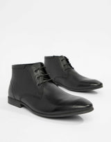Asos Design Chukka Boots In Black Leather