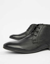 Asos Design Chukka Boots In Black Leather
