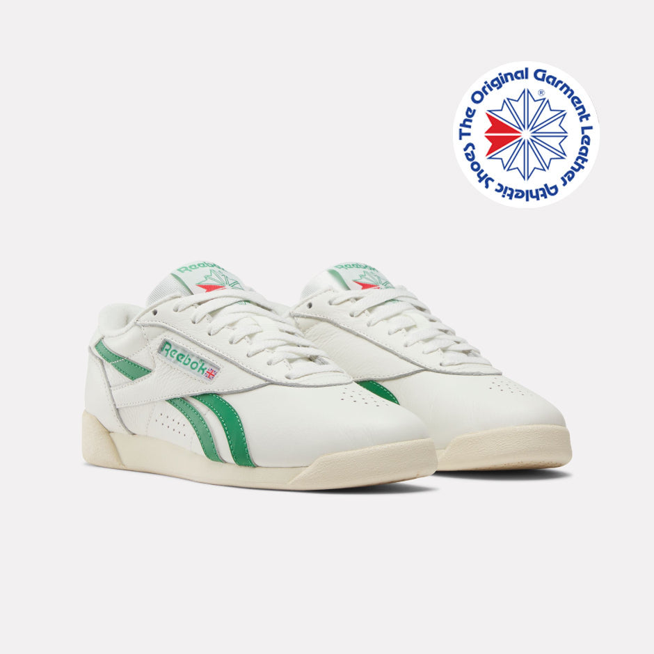 Reebok Womens Freestyle Lo Chalk/Glengreen/Paperwhite