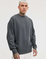 Asos Design Oversized Sweatshirt In Washed Black