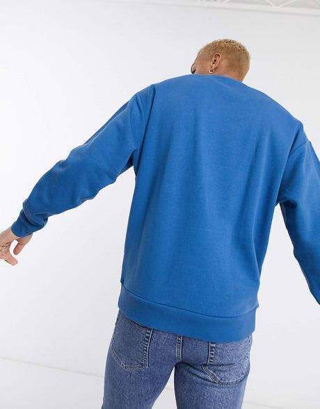 Asos Design Oversized Sweatshirt With Orange Text Print