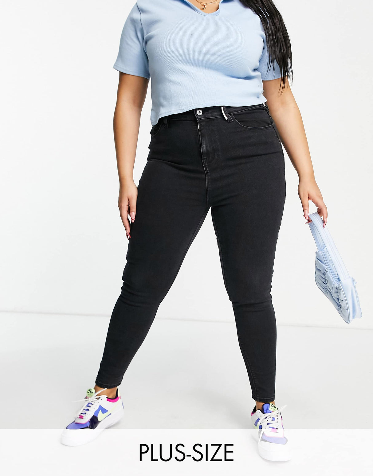 Collusion Plus X001 Highwaisted Skinny Jean In Black