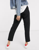 Asos Design Maternity Under Bump Tailored Tie Waist Tapered Ankle Grazer Trousers