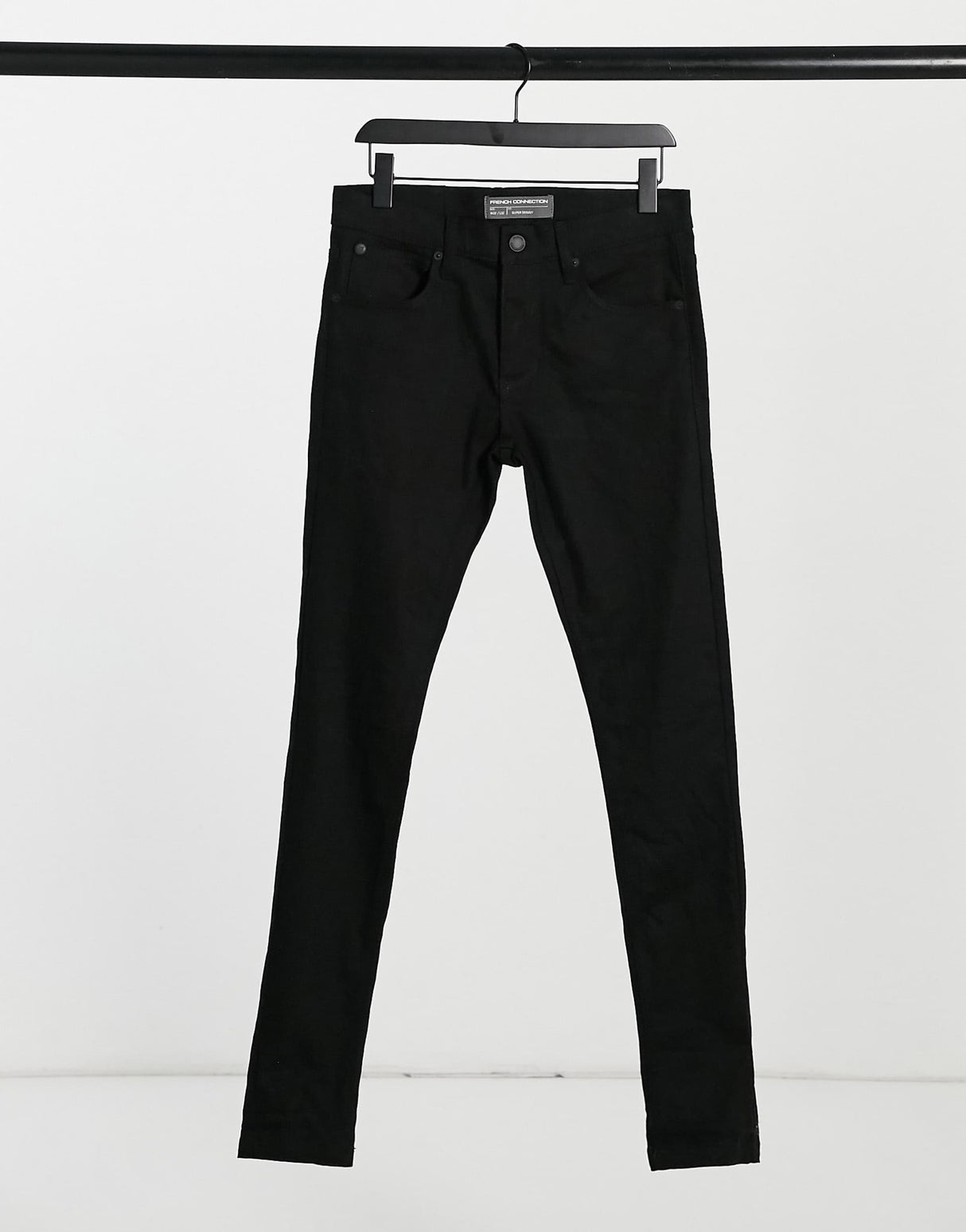 French Connection Super Skinny Stretch Jeans In Black