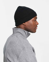 Asos Design Mini Fisherman Beanie In Black