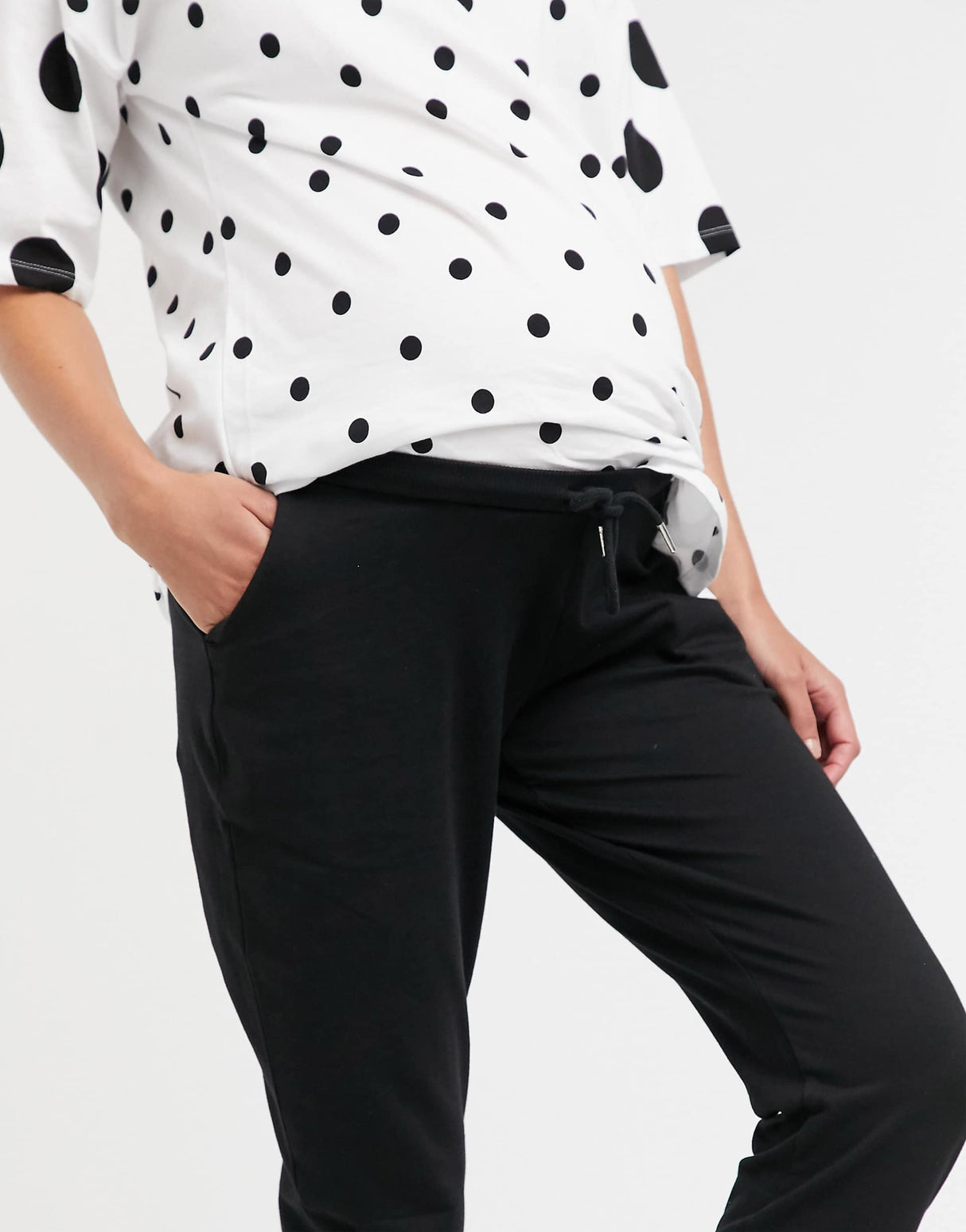 Asos Design Maternity Under The Bump Basic Slim Jogger In Stone