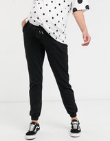 Asos Design Maternity Under The Bump Basic Slim Jogger In Stone