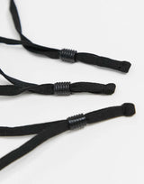 ASOS DESIGN 3 pack face coverings with adjustable straps and nose clip in black - BLACK