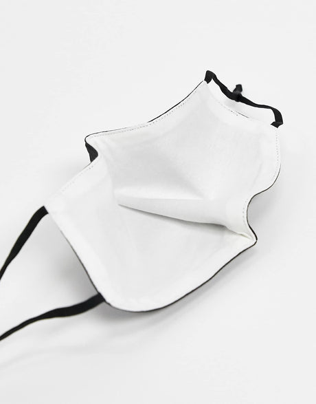 ASOS DESIGN 3 pack face coverings with adjustable straps and nose clip in black - BLACK