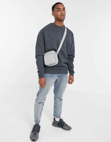 Asos Design Oversized Sweatshirt In Washed Black