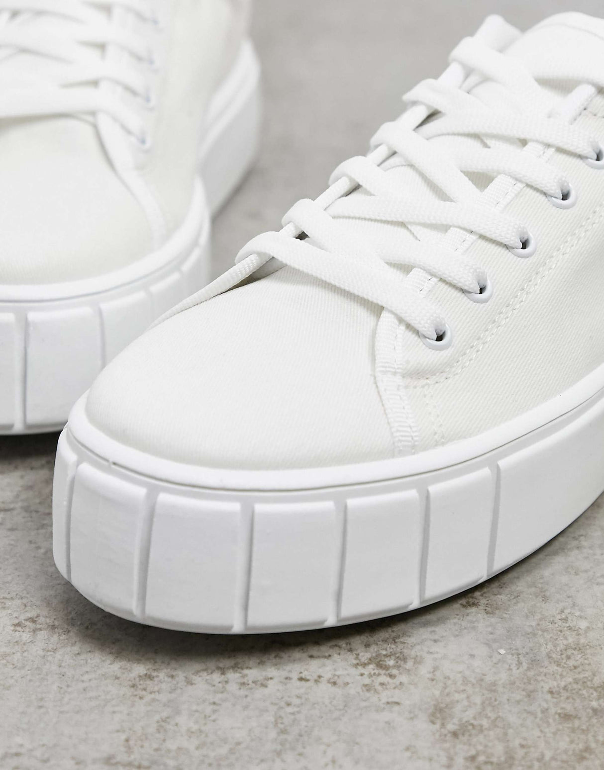 Asos Design Drummer Chunky Lace Up Trainers In White