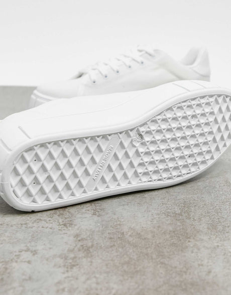 Asos Design Drummer Chunky Lace Up Trainers In White