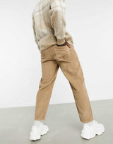 Asos Design Relaxed Tapered Corduroy Jeans In Light Brown