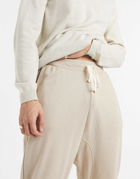 Asos Design Super Soft Viscose Drop Crotch Joggers In Beige
