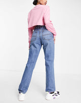 Collusion X005 90S Straight Leg Jean In Mid Wash Blue