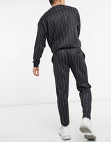 Asos Design Co-Ord Smart Tapered Joggers In Stripe