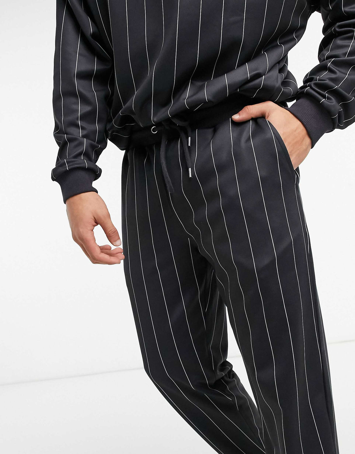 Asos Design Co-Ord Smart Tapered Joggers In Stripe