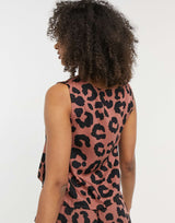 Asos Design Mix & Match Modal Animal Pyjama Cami In Brown