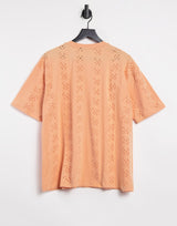 Asos Design Oversized T-Shirt In All Over Broidery