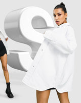 Asos Design Nylon Tech Shacket With Quilted Lining In White