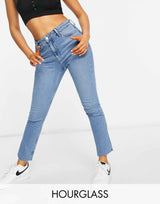 Asos Design Hourglass Mid Rise Vintage 'Skinny' Jeans In Pretty Midwash