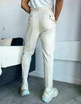 Asos Design Tapered Smart Trousers In White