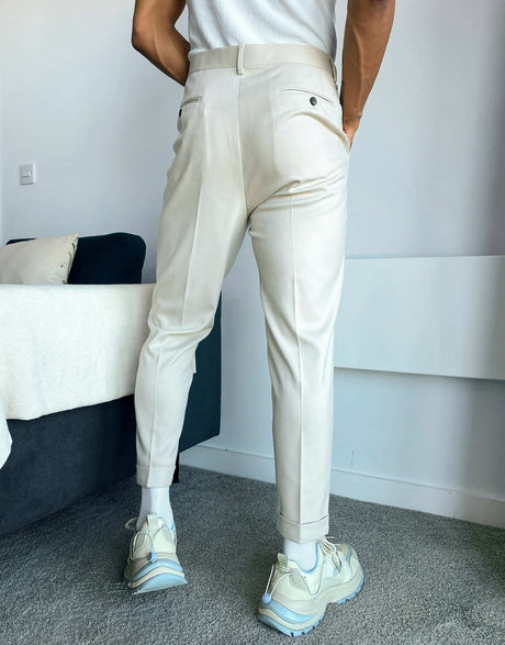 Asos Design Tapered Smart Trousers In White