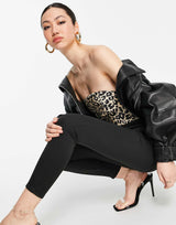 Asos Design Animal Bandeau Scuba Jumpsuit