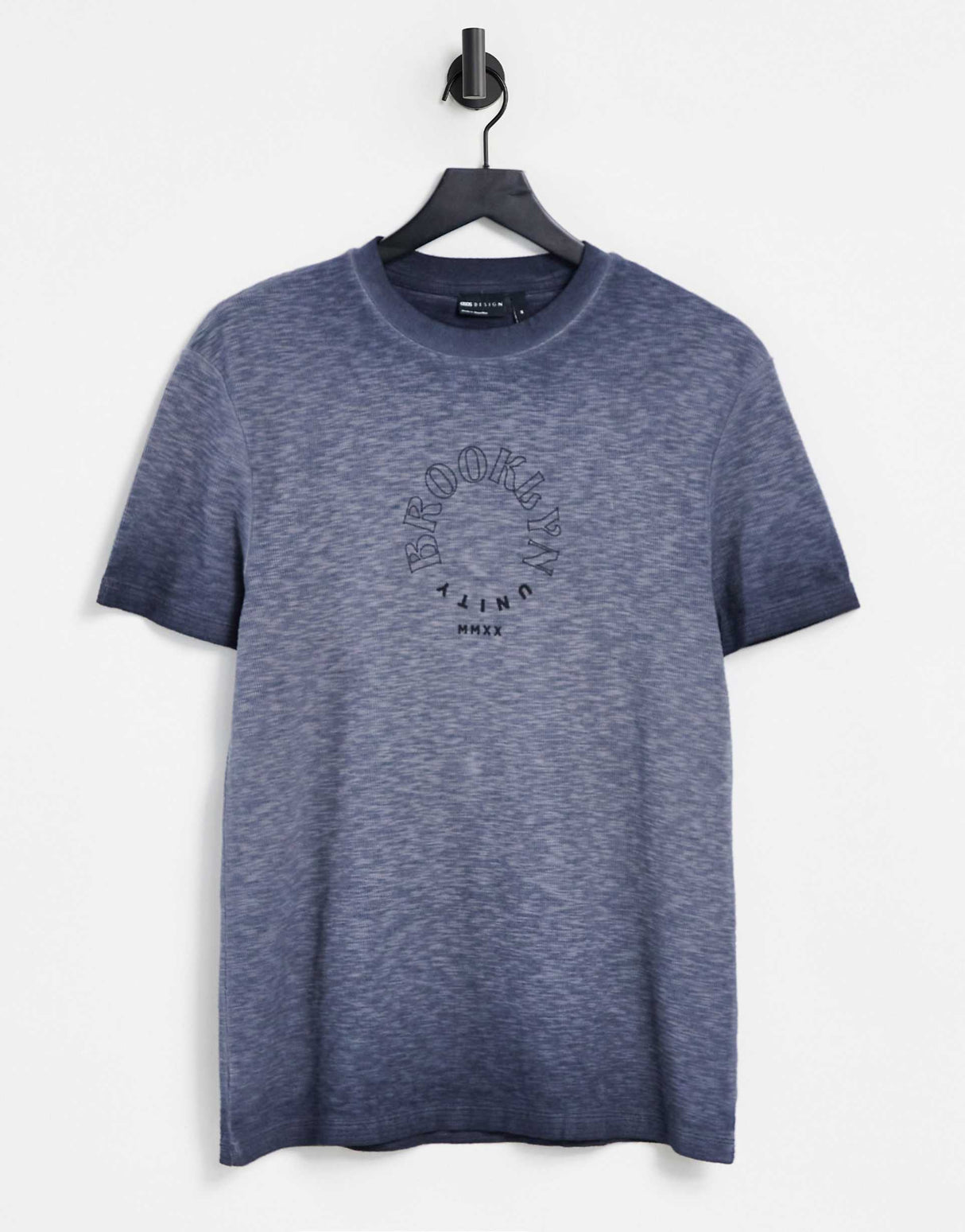 Asos Design T-Shirt In Washed Textured Jersey With Text Print