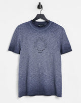 Asos Design T-Shirt In Washed Textured Jersey With Text Print