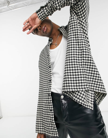 Asos Design Super Oversized Check Shirt In Gingham
