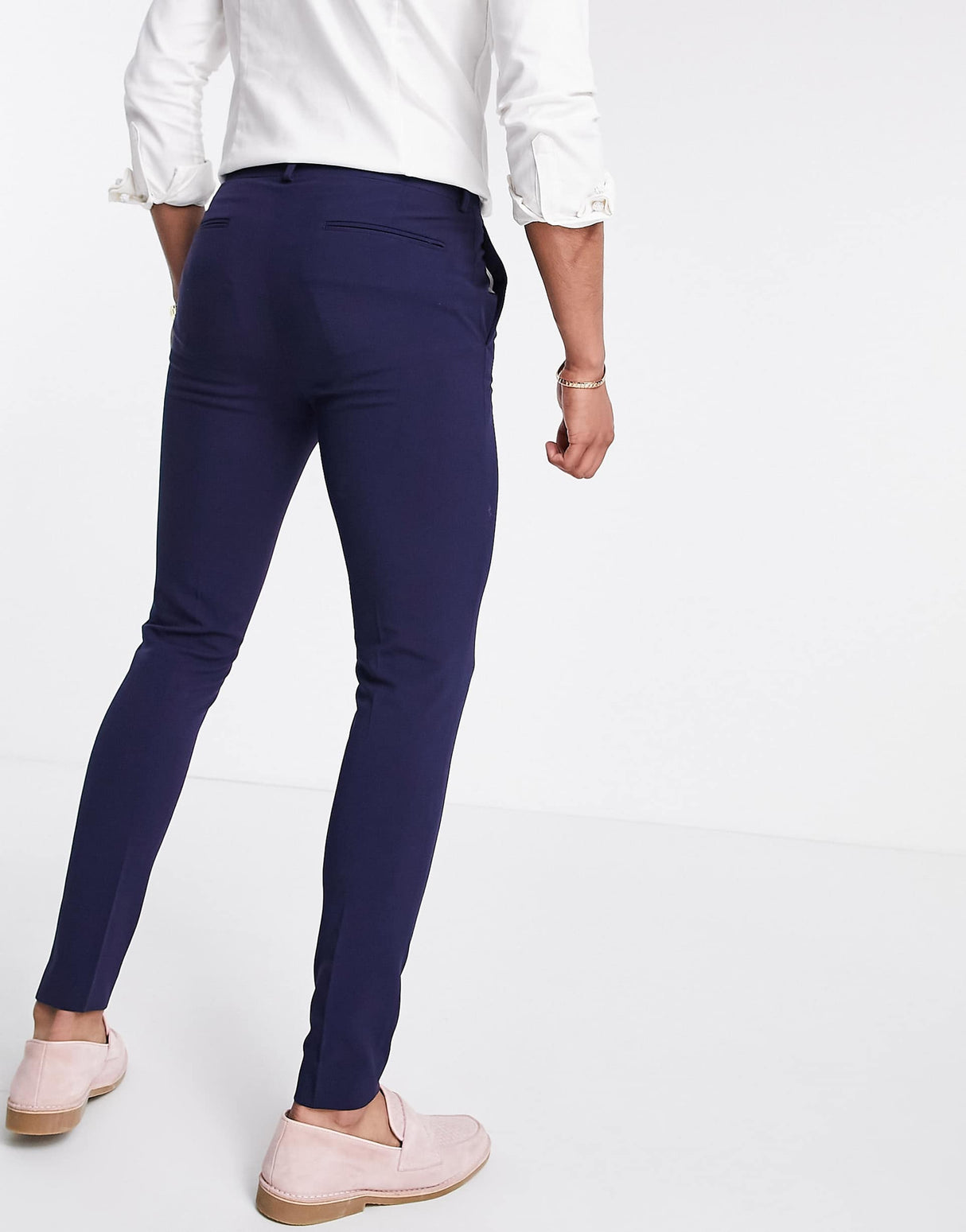 Asos Design Super Skinny Suit Trousers In Navy