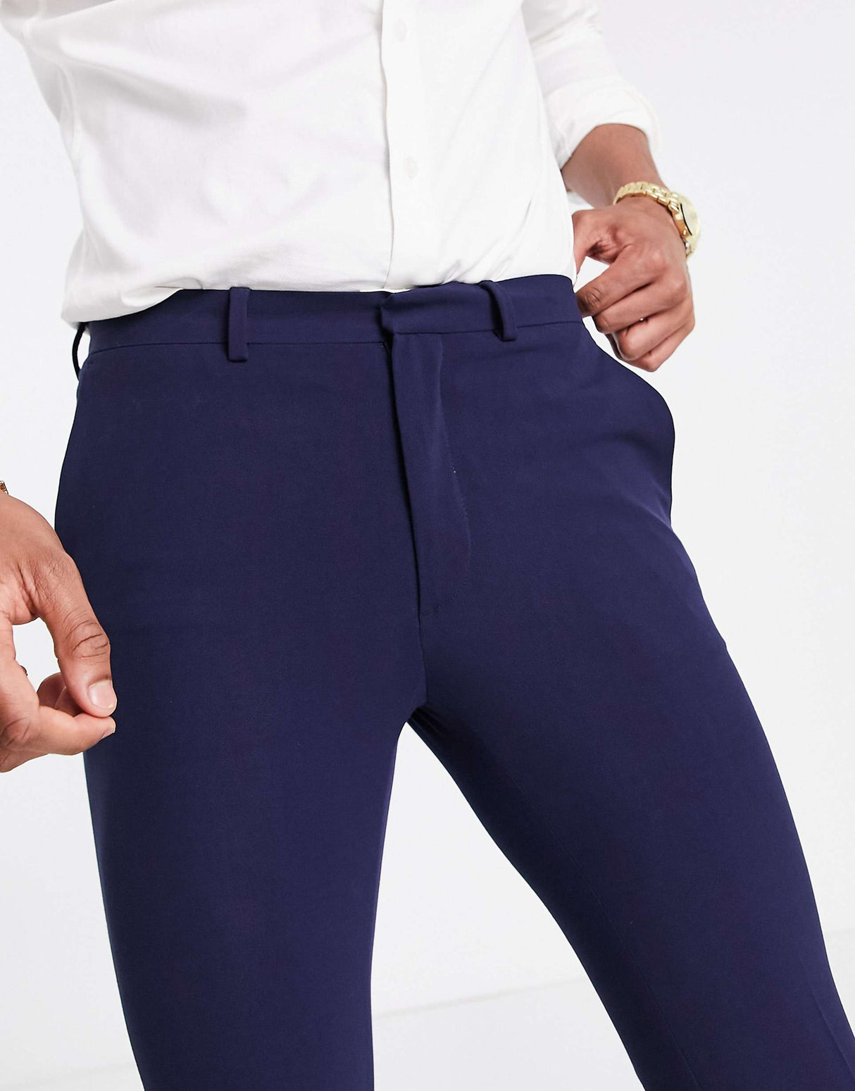 Asos Design Super Skinny Suit Trousers In Navy