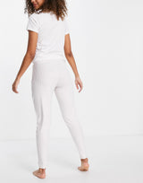Asos Design Mix & Match Lounge Super Soft Rib Jogger In Ecru