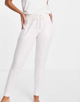 Asos Design Mix & Match Lounge Super Soft Rib Jogger In Ecru