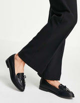 Office Flattered Loafer Flat Shoes In Black