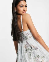 Maya Embellished Maxi Dress In Ice Blue