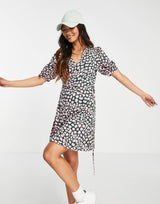 Whistles Exclusive Animal Printed Wrap Jersey Dress In Multi