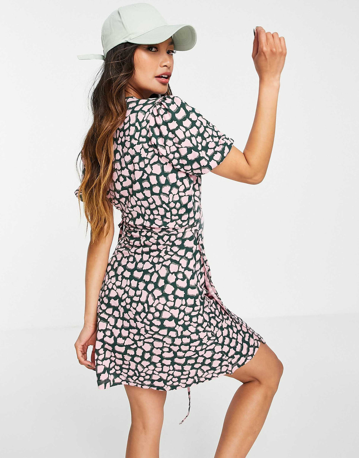 Whistles Exclusive Animal Printed Wrap Jersey Dress In Multi