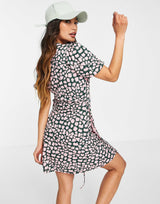 Whistles Exclusive Animal Printed Wrap Jersey Dress In Multi